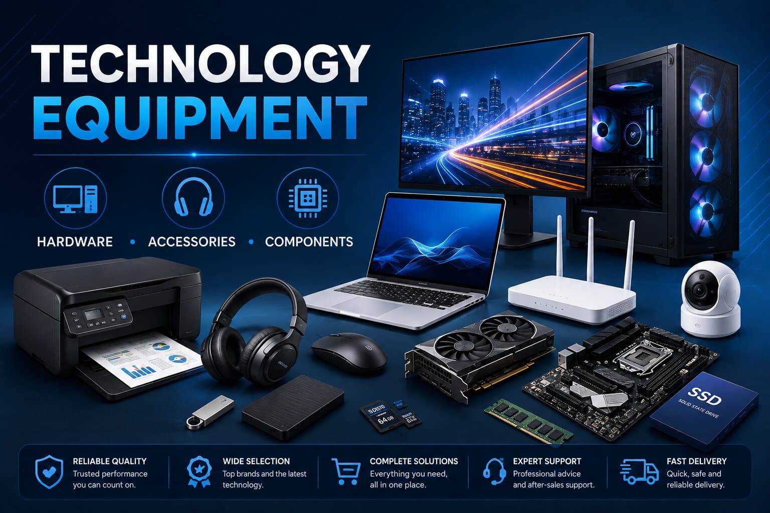 Computer equipment and technology hardware